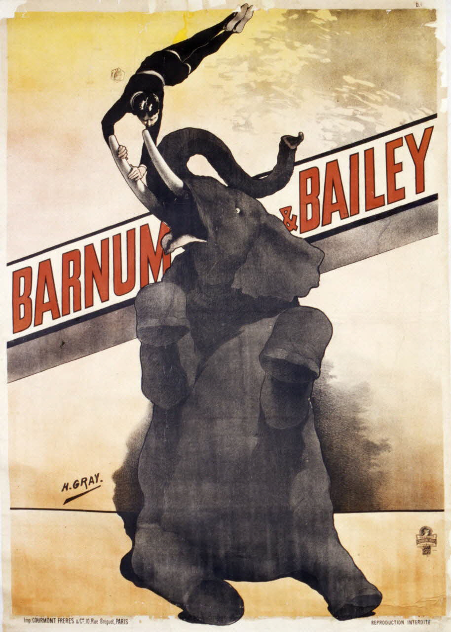 Affiche du cirque Barnum & Bailey © Mucem