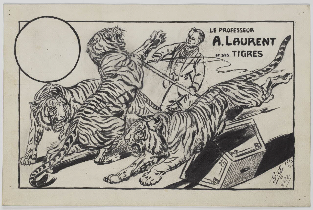 Projet d'affiche pour la ménagerie du professeur Laurent, 1922, Gustave Soury, Mucem