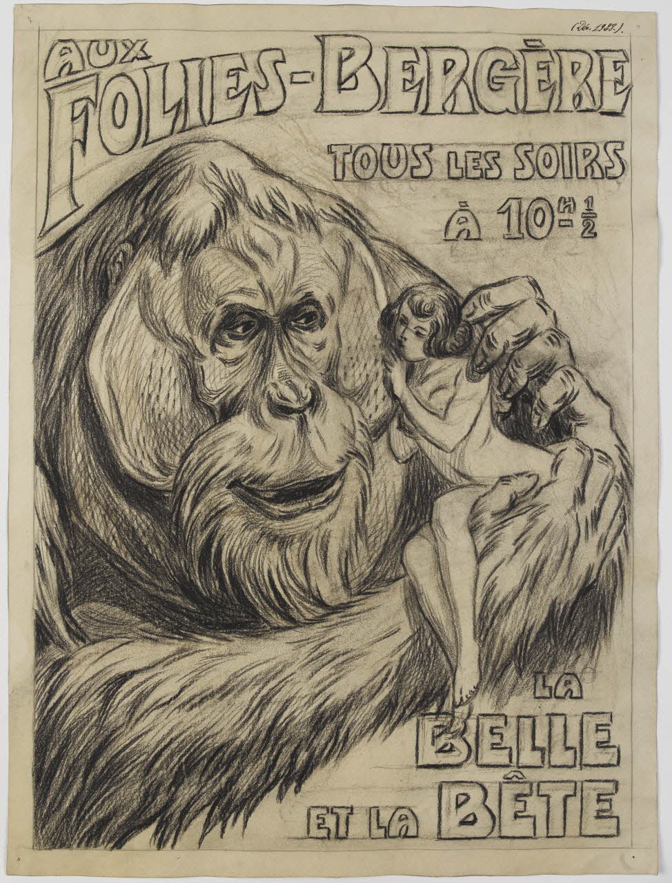 Projet d’affiche pour les Folies-Bergère, 1928, Gustave Soury, Mucem