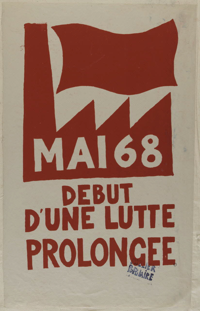 T-SHIRT H sérigraphié POING LEVÉ affiche MAI 68 poster may 1968 