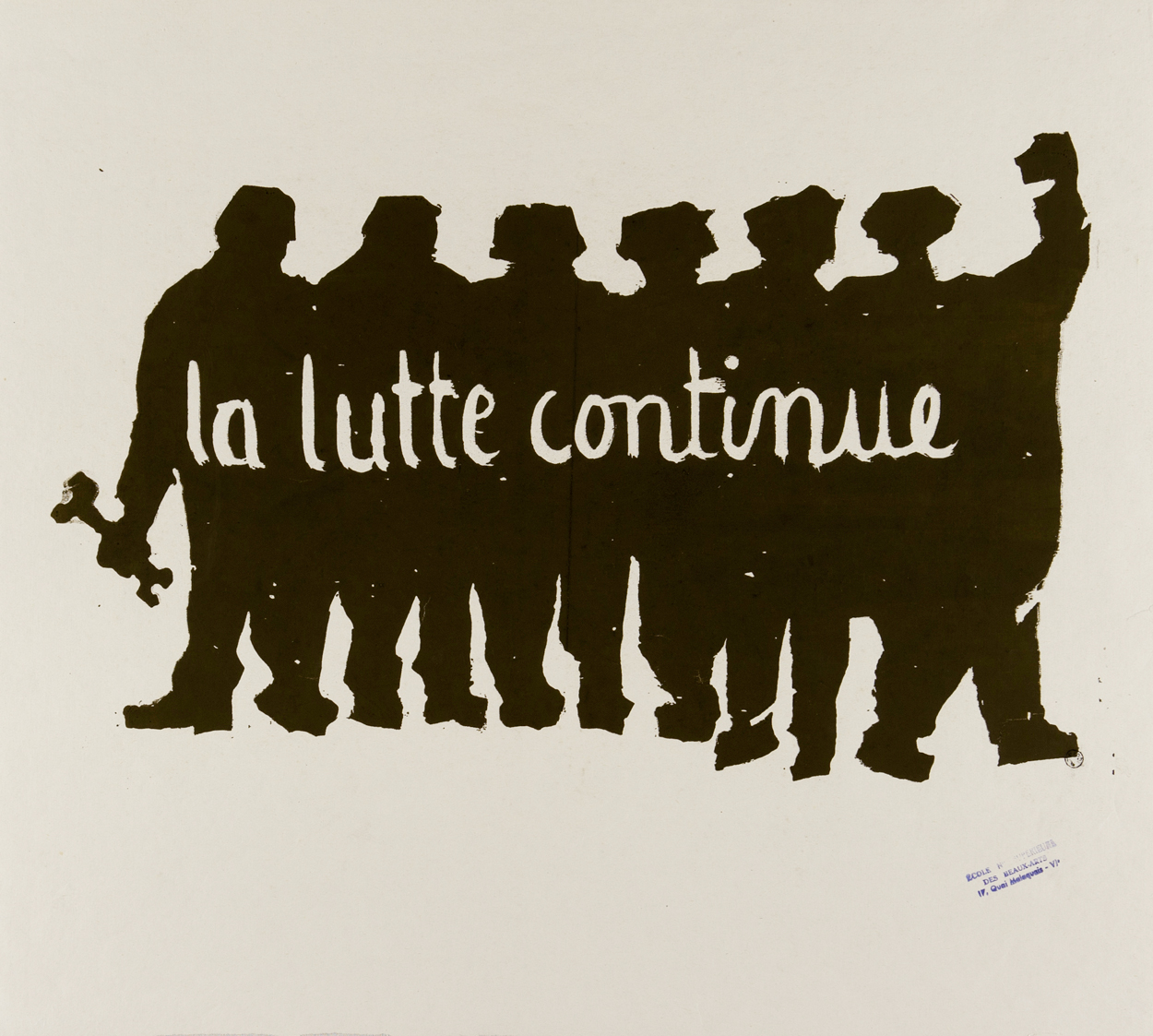 Affiche exprimant la cohésion du mouvement contestataire, 1968 Mucem 48.4