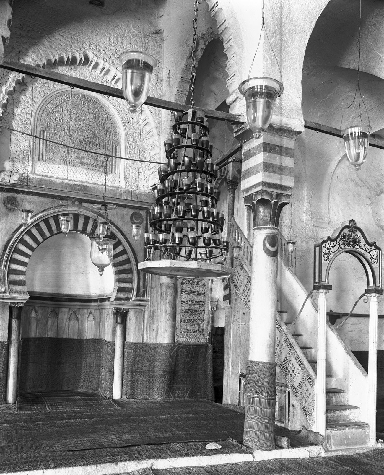 Abdelhak el Ouertani Mihrab et Minbar de la mosquée Youssef Dey © Fonds Beit el Bennani