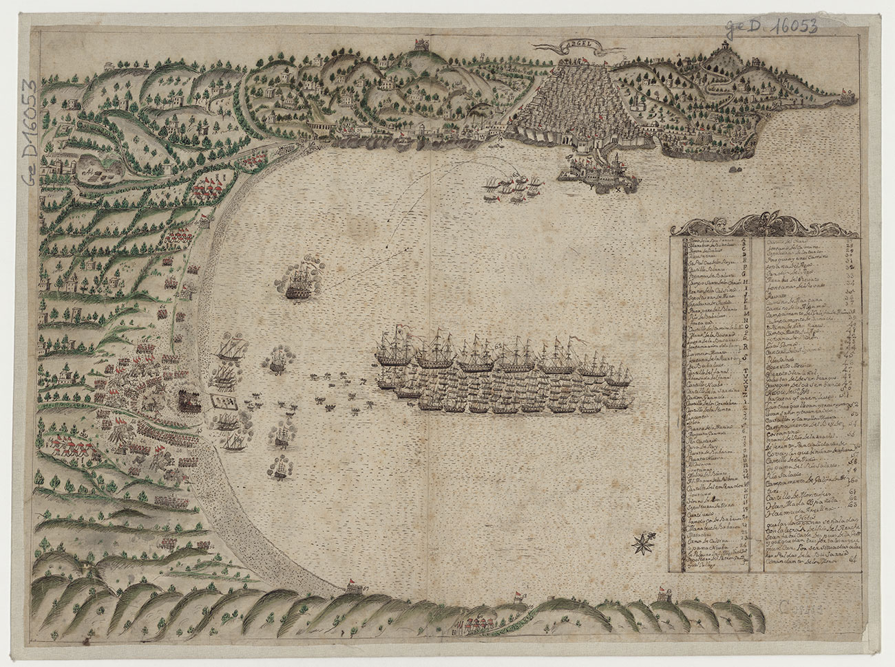 Argel, xviie siecle, Carte manuscrite © bnf