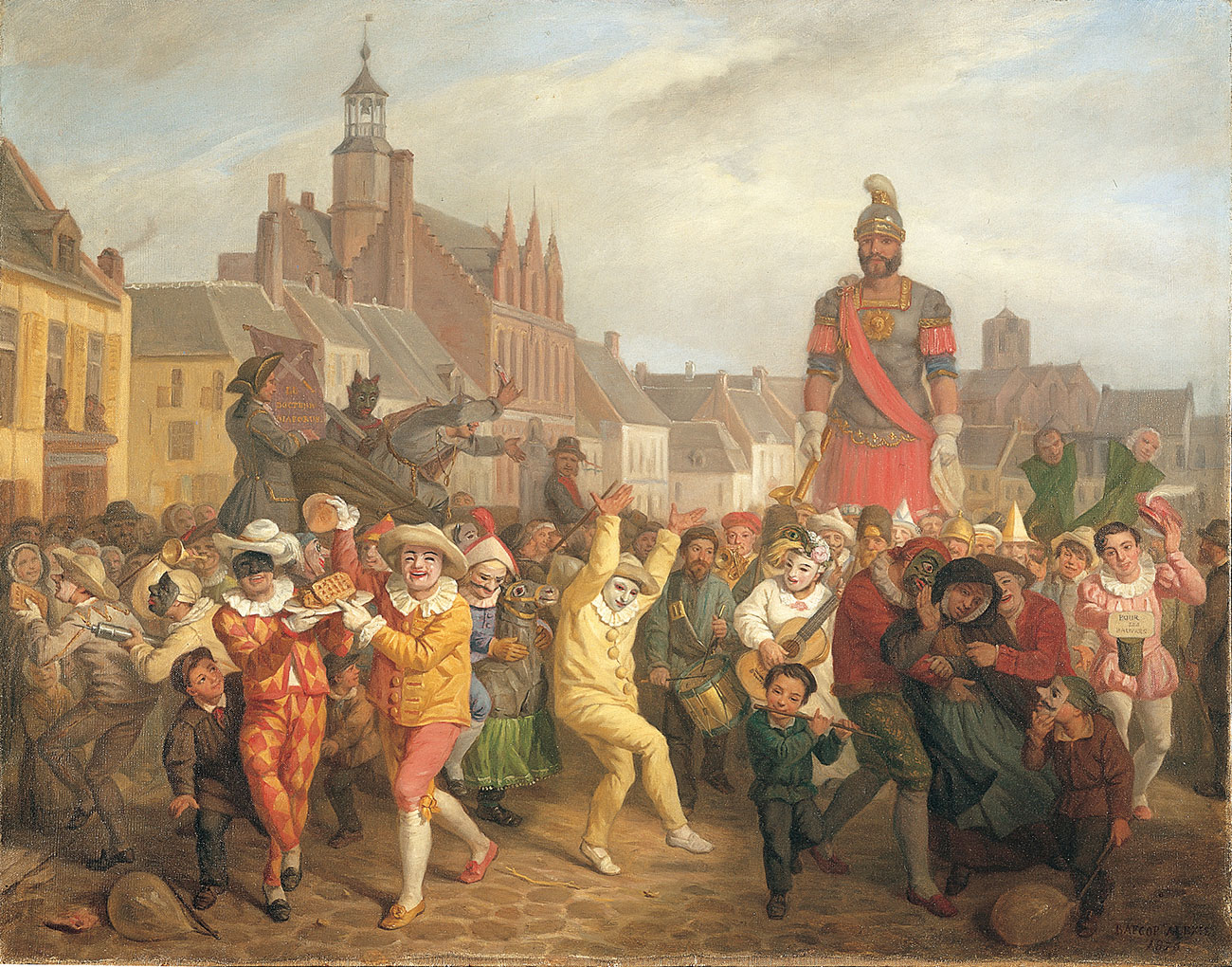 Alexis Bafcop, Le carnaval de Cassel 1876. Musée départemental de Flandre, Cassel © Jacques Quecq d'Henripret