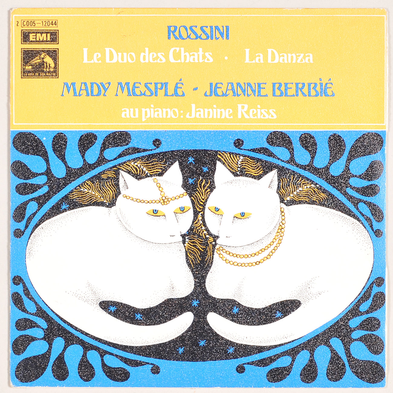 Gioachino Rossini Mady Mesplé et Jane Berbié, au piano Janine Reiss Pochette de vinyle, 1972 © Mucem/Yves Inchierman 