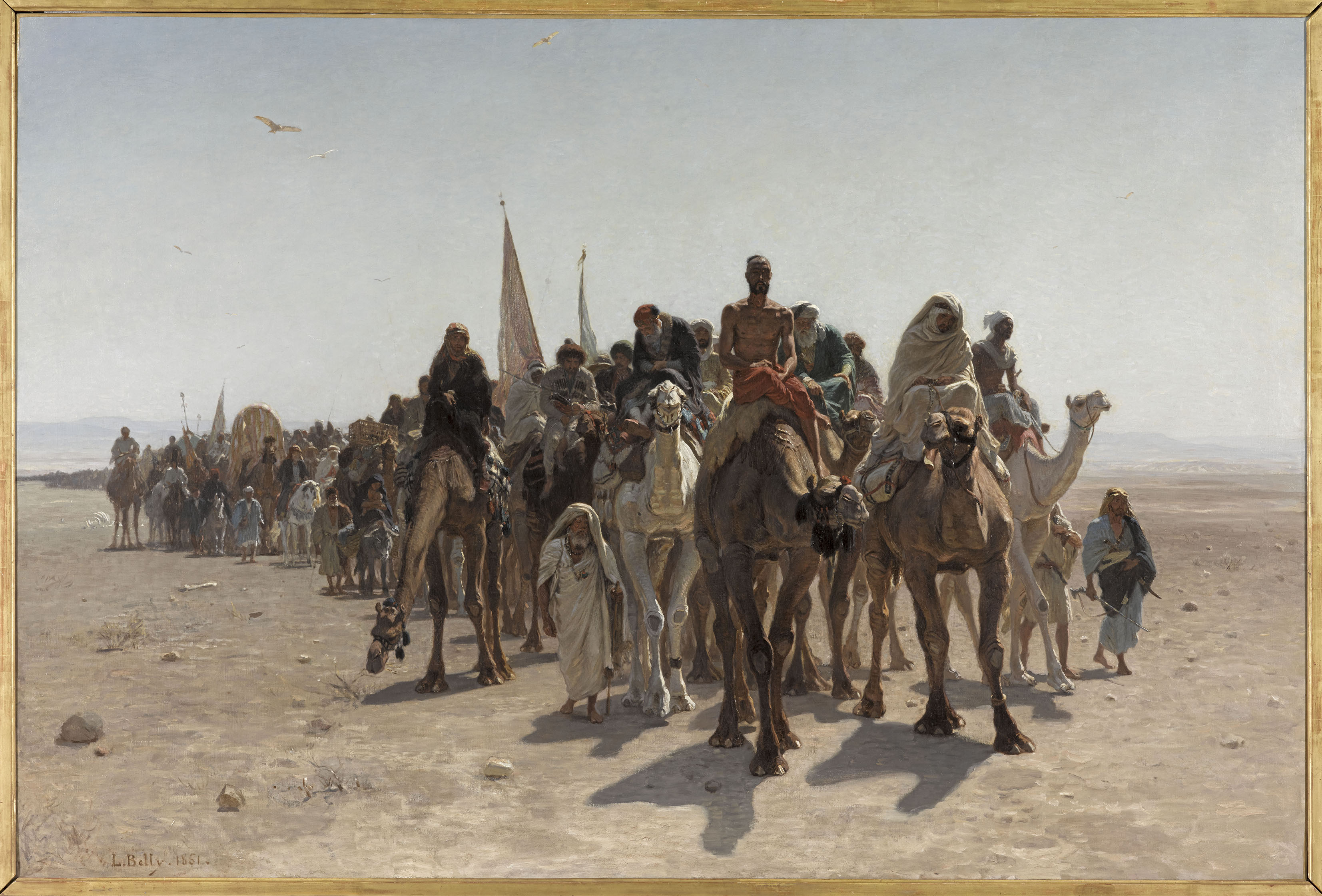 Léon Belly, Pèlerins allant à la Mecque, France,  1861, huile sur toile. Musée d’Orsay, Paris © RMN-Grand Palais (musée d'Orsay) / Franck Raux /  Stephane Marechalle