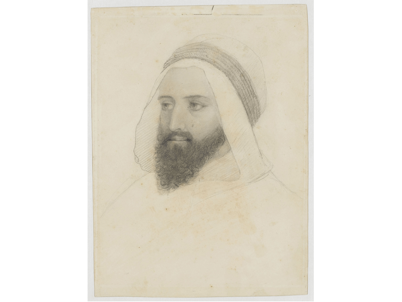  Charles Eynard, Portrait d’Abd el-Kader, 1848, dessin. Musée national et domaine du château de Pau © RMN-Grand Palais (Château de Pau) / René-Gabriel Ojeda