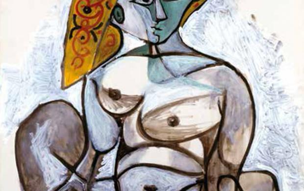 Pablo Picasso, Femme nue au bonnet turc, 1er décembre 1955. Donation Louise et Michel Leiris, 1984—Musée national d’art moderne / Centre de création industrielle—en dépôt au musée national Picasso-Paris. Photo © Centre Pompidou, MNAM-CCI, Dist. RMN-Grand 